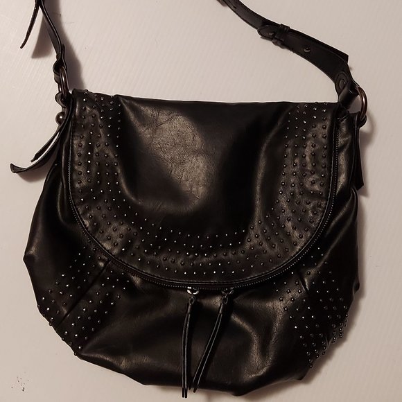 Black studded Shoulder bag - Picture 1 of 7
